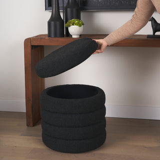 Mercana Elise Boucle Upholstered Storage Ottoman