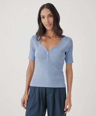 Pact Favorite Rib Henley Top