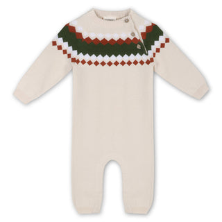 Viverano Fair Isle Jacquard Sweater Jumpsuit
