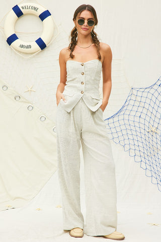 Clarity Strapless Button Vest