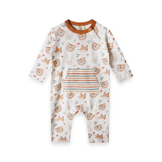 Viverano Forest Animals Kangaroo Pocket Jumpsuit