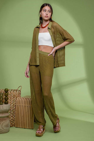 Vivianne High Waist Crochet Pants