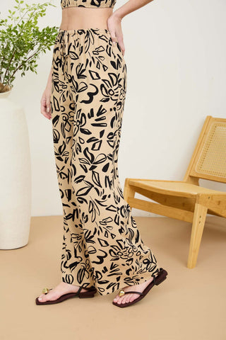 Fauna Wide Leg Linen Pant