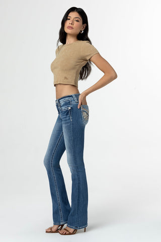Miss Me Melody Mid Rise Boot Cut