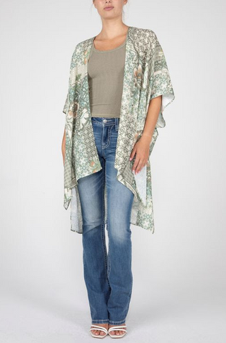 Miss Me Keesha Kimono w/Crochet Trim