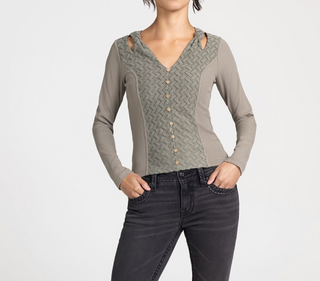 Miss Me Leanna Knotted Long Sleeve