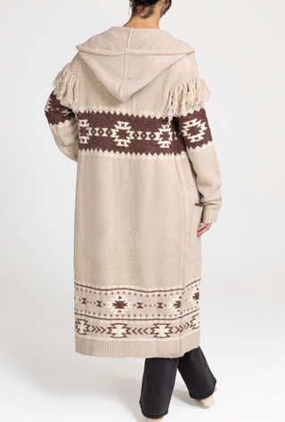 Miss Me Melanie Aztec Fringe Cardigan