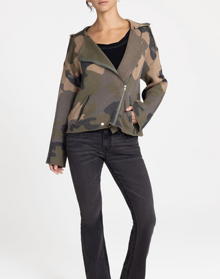 Miss Me Deidre Camo Moto Jacket