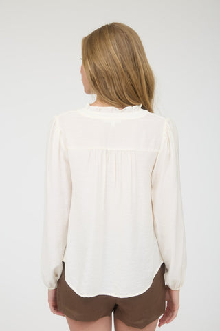 Mindy Ruffled Neck Top