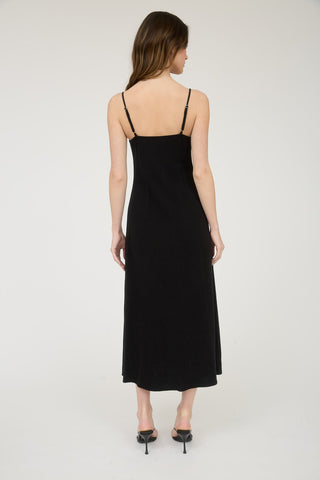 Kinsley Spaghetti Strap Tie Midi Dress