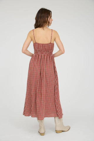 Helen Corset Tie Midi Dress