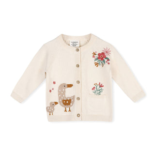 Viverano Duck Mommy & Me Embroidered Baby Cardigan