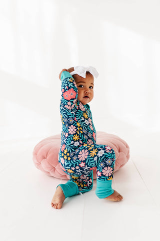 Bird and Bean Baby Maren Floral Pajamas