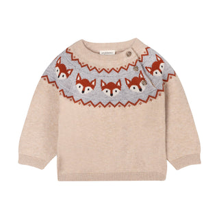 Viverano Fox Jacquard Fair Isle Sweater Pullover