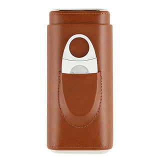 3 Finger Leather Cigar Case and Cutter