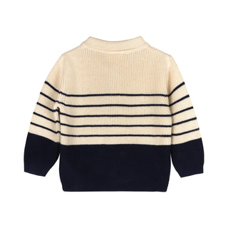 Viverano Baby Boy Stripe Polo Pullover Set