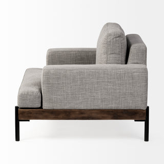 Mercana Colburne Gray with Wood and Iron Accent Chair