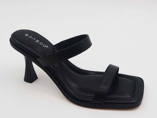 Bamboo Double Strap Heeled Sandals