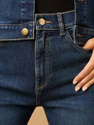 DL1961 Womens Patti Straight High Rise Vintage