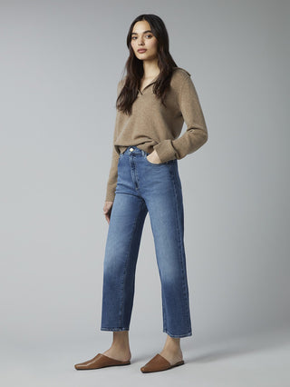 DL1961 Womens Hepburn Wide High Rise Vintage