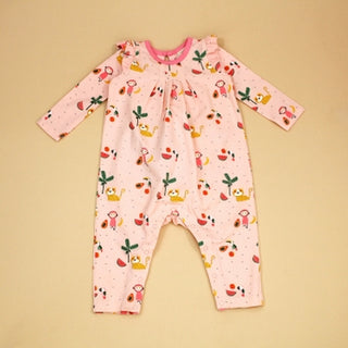 Viverano Pink Romper Jungle