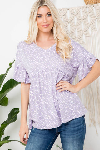 Finley Ruffle Sleeve Top