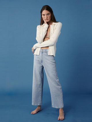 DL1961 Womens Hepburn Wide Leg High Rise Vintage