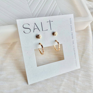 Salt Everyday Stud and Hoop Earrings Set