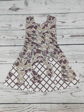Girls Camo Ice Cream Drip Athletic Dress