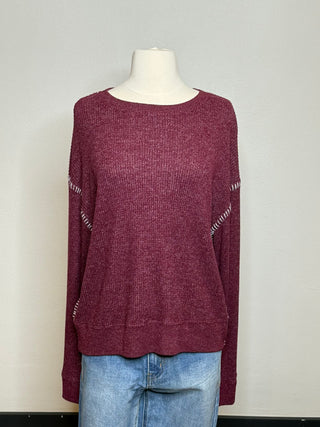 Dylan Elle Blanket Stitch Sweatshirt