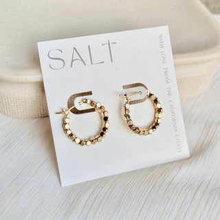 Salt Beaded Hoop Earrings