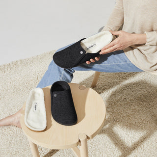 Birkenstock Zermatt Shearling Felt in Anthracite