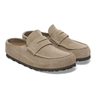 Birkenstock Naples Wrapped Suede in Taupe