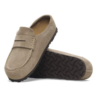 Birkenstock Naples Wrapped Suede in Taupe