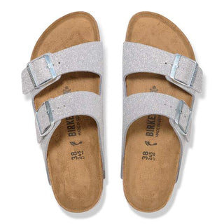 Birkenstock Arizona Synthetic Glitter in Silver