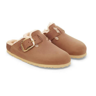 Birkenstock Boston Shearling Oiled Cognac