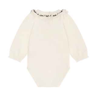 Minymo Baby Girls Floral Collar Bodysuit