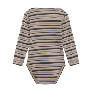 Minymo Baby Neutral Ribbed Brown Bodysuit