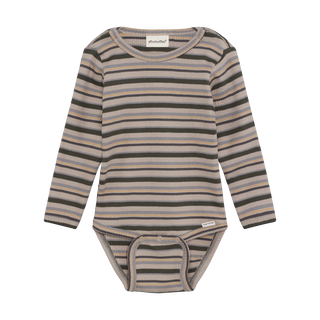 Minymo Baby Neutral Ribbed Brown Bodysuit