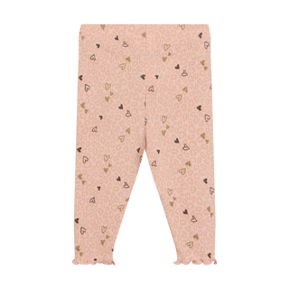 Minymo Baby Girls Heart Leopard Legging