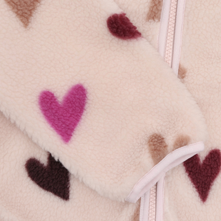Minymo Girls Heart Teddy Jacket
