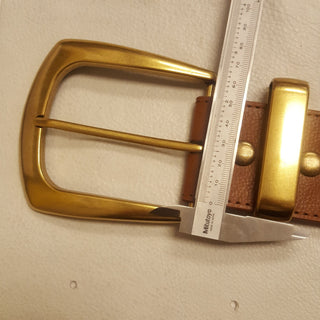 Wide Width Belt with Western Statement Buckle Loop Tip