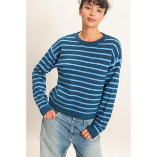 Serenity Striped Crew Neck Sweater