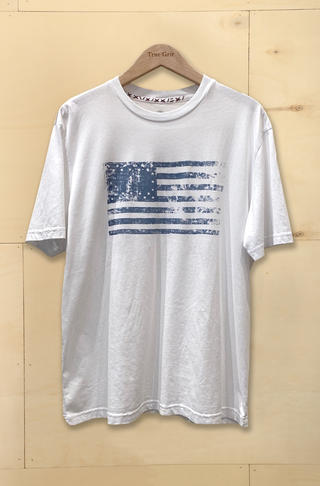 True Grit Flag Vintage Screen Tee