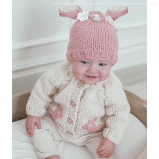 Huggalugs Rosy Pink Bunny Cardigan