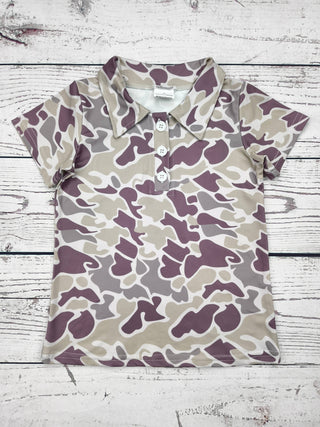 Boys Camo Hunting Polo