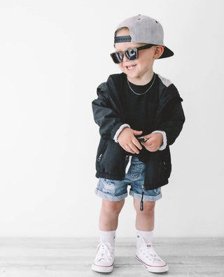 Little Bipsy Kids Black Windbreaker