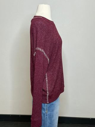 Dylan Elle Blanket Stitch Sweatshirt