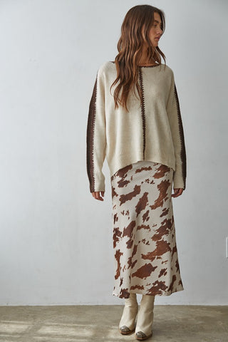 Kallie Western Chic Satin Skirt
