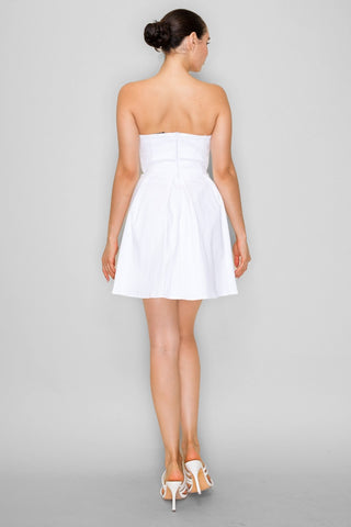 Olivia Pleated Mini Tube Dress
